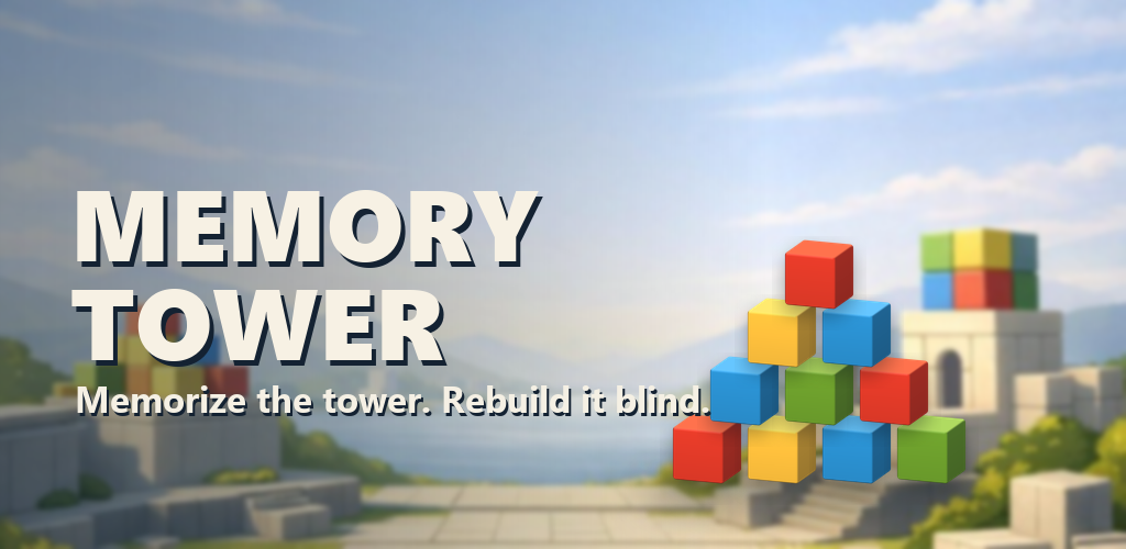 Memory Tower — a tower of colored cubes